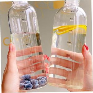 clear motivational water bottle (1l)