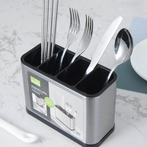 stainless steel cutlery storage holder (4 compartment)