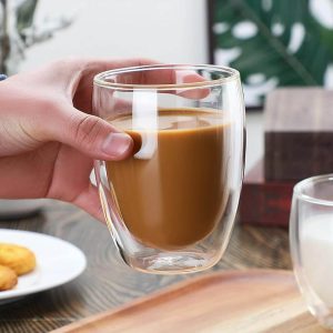 double walled glass cup (350ml)