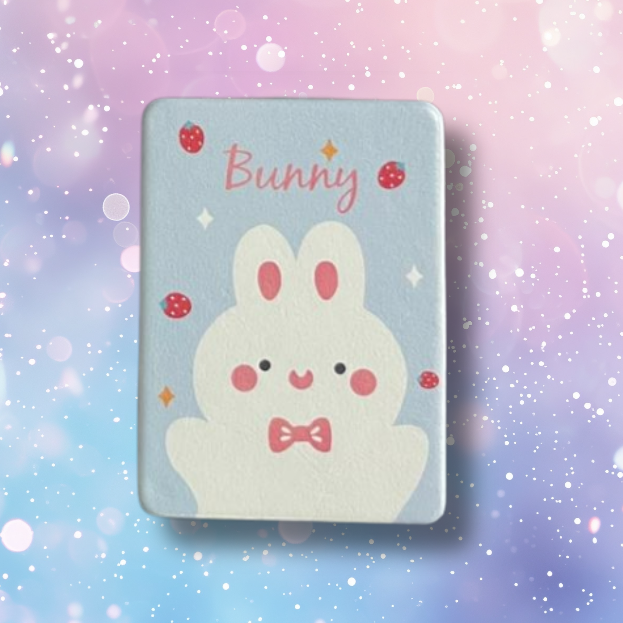 bunny pocket mirror (blue strawberry bunny)(each) bunny pocket mirror (blue strawberry bunny)(each)