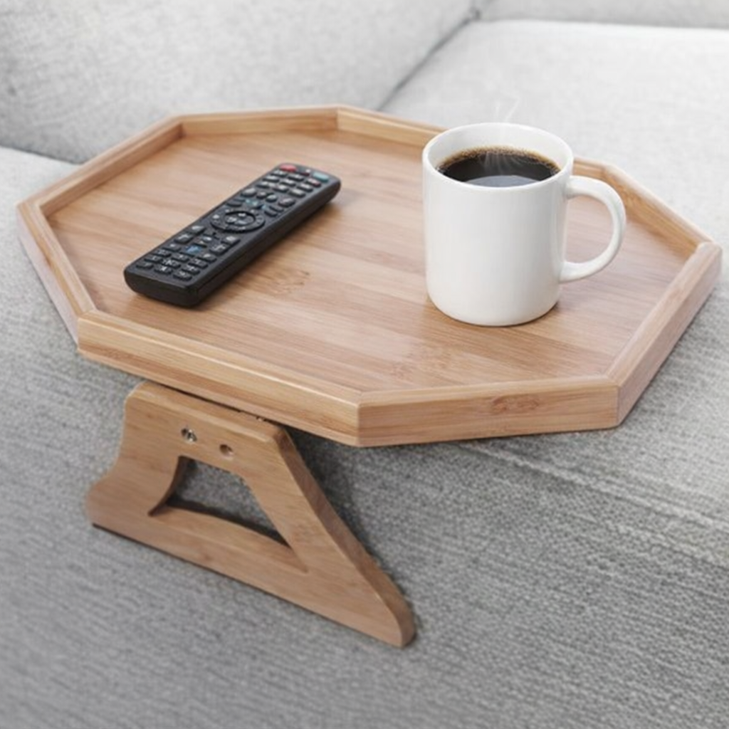 natural bamboo foldable octagon serving tray table (24x33cm) natural bamboo foldable octagon serving tray table (24x33cm)