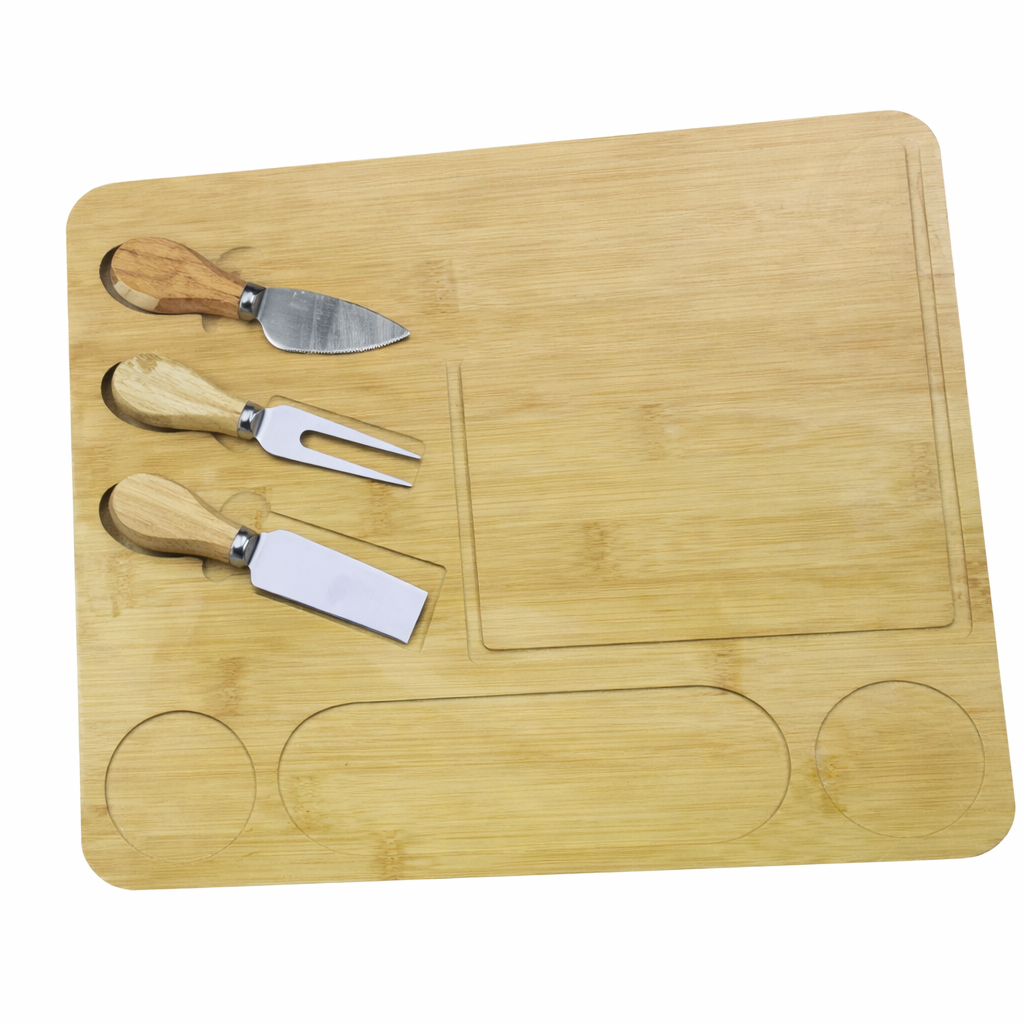 bamboo cutting board with cheese knife set bamboo cutting board with cheese knife set