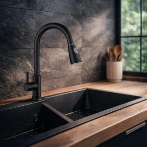 matte pull down kitchen faucet