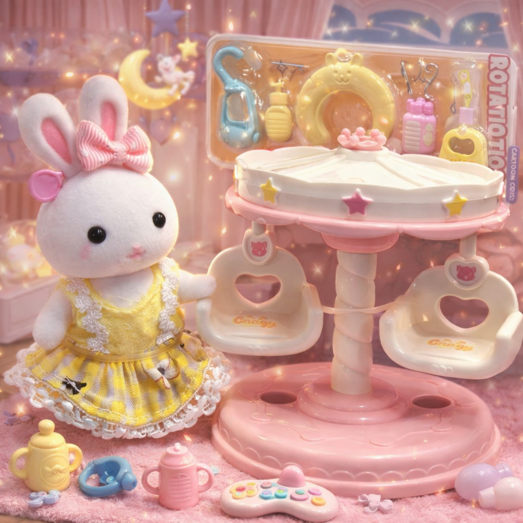 mother rabbit with playful swing scene toy set (9 pcs)(nursery collection) mother rabbit with playful swing scene toy set (9 pcs)(nursery collection)