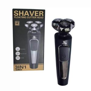 led electric shaver razor with triple blade