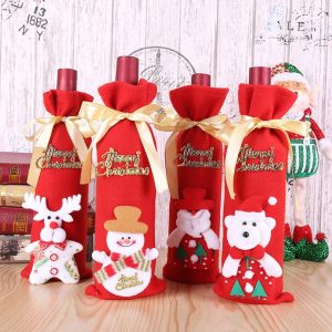 3d christmas wine bottle cover (12 pcs)