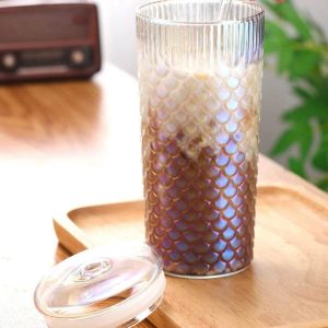 clear wavy glass tumbler (600ml)(each)