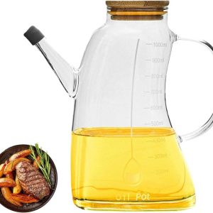 transparent glass oil bottle (1l)