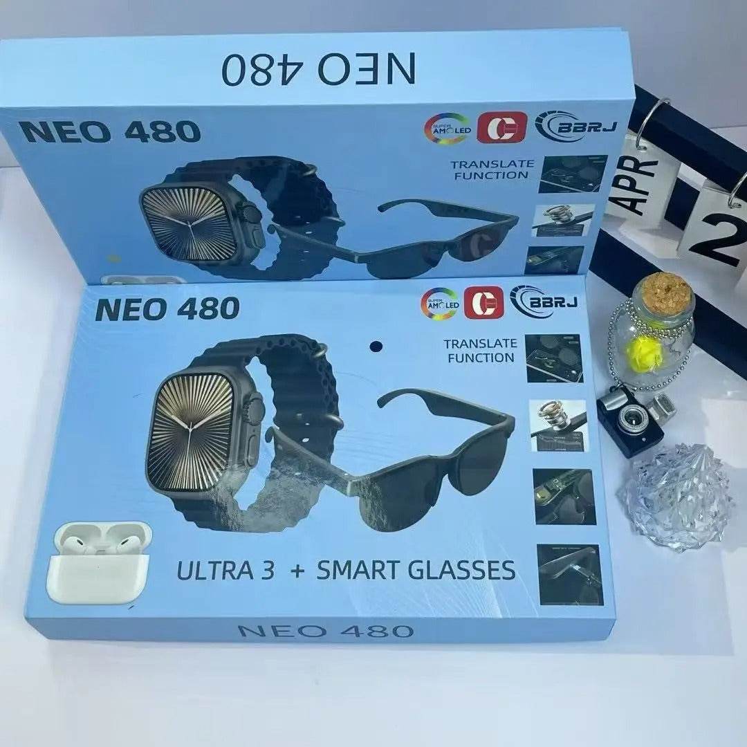 3in1 smart watch, bluetooth headphones, and wireless glasses set 3in1 smart watch, bluetooth headphones, and wireless glasses set