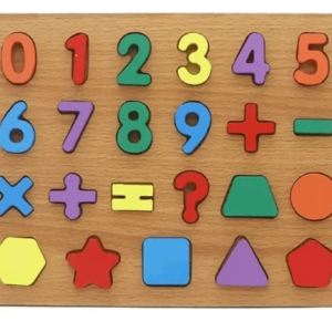 wooden number and shape puzzle