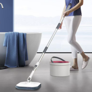 hands free flat mop and bucket set