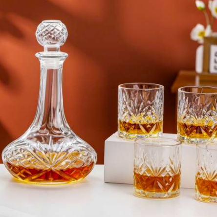 crystal whiskey decanter set (7 pcs) crystal whiskey decanter set (7 pcs)