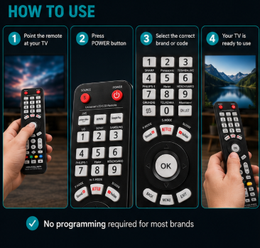 universal lcd/led tv remote control
