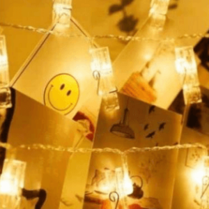 pegs battery operated string lights (20l) (3m)(yellow)