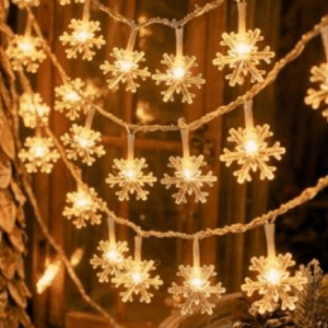 solar snow flake lights (30l)(6m)(yellow)