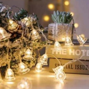 battery operated bells string lights (20l)(3m)(yellow)