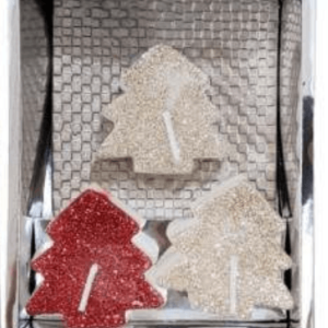 mini christmas unscented tealights set 4 (4 pcs)(10x12x4cm)