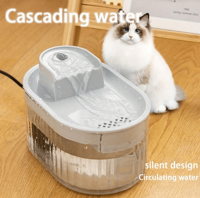 pet water fountain waterfall with automatic filter (1.3l)