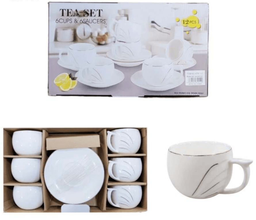 porcelain coffee or tea cups with porcelain saucers (12pcs)(150ml)(design2) porcelain coffee or tea cups with porcelain saucers (12pcs)(150ml)(design2)