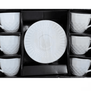 porcelain coffee or tea cups with porcelain saucers (12pcs)(180ml)