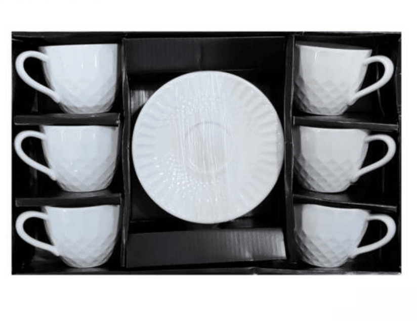 porcelain coffee or tea cups with porcelain saucers (12pcs)(180ml) porcelain coffee or tea cups with porcelain saucers (12pcs)(180ml)