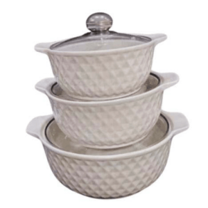 porcelain casserole dish with lid set (design2)