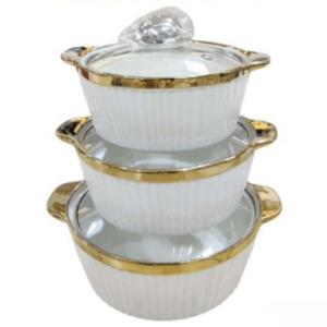 porcelain casserole dish with lid set (design5)
