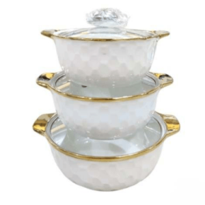 porcelain casserole dish with lid set (design4)