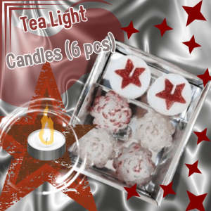 mini unscented tealight candles (6 pcs)(10x12x4cm)