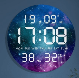 led digital wall clock (24.5 cm)