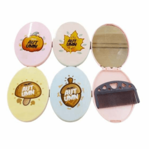 kids autumn pocket mirror with comb (each)
