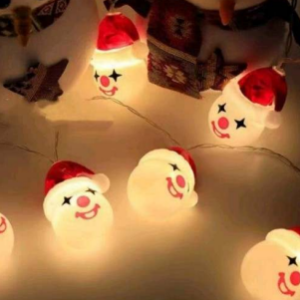 clown santa battery operated string lights (10l)(2m)