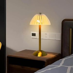 rechargeable vintage metal table lamp