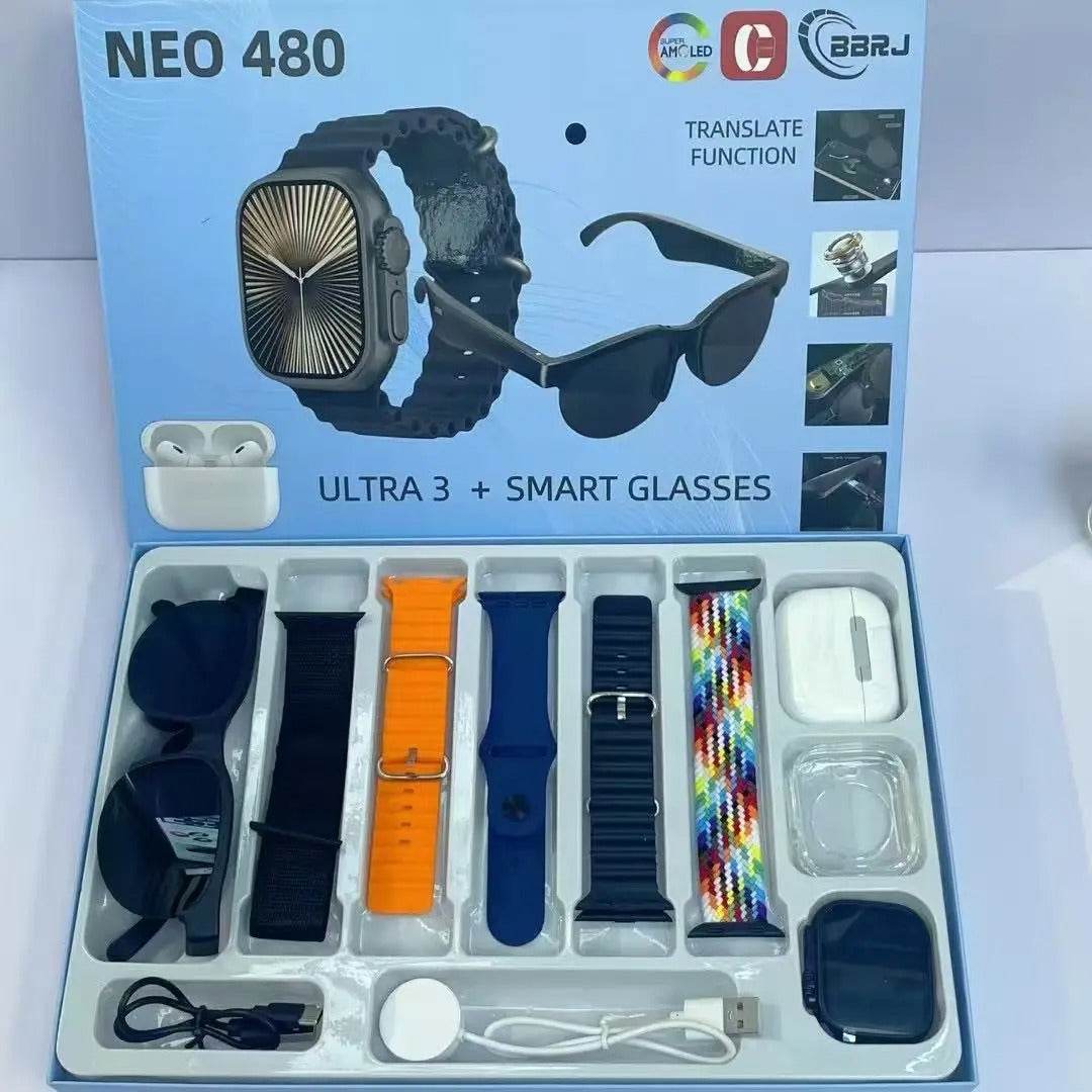 3in1 smart watch, bluetooth headphones, and wireless glasses set 3in1 smart watch, bluetooth headphones, and wireless glasses set