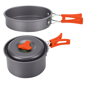 aluminum camping cookware set (2pcs)