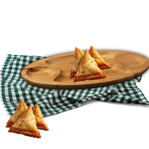 bamboo appetizer and sauce platter (3 compartment)