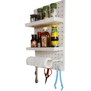 adjustable wall mounted wire wrap board storage rack