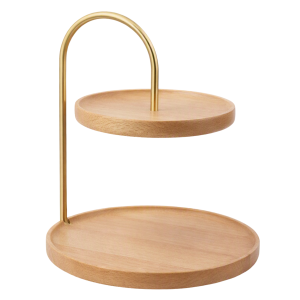 wooden serving stand (2 tier)