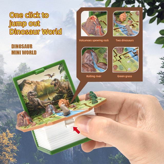 3d realistic dinosaur world sensory toy