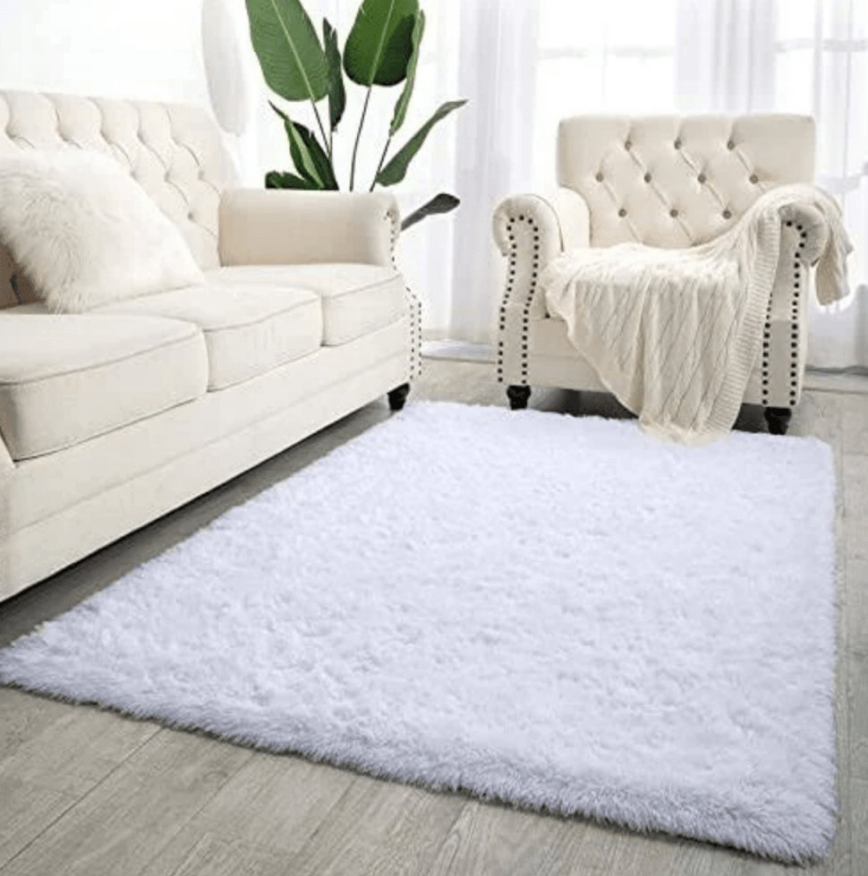 Fluffy Shaggy Runner (White) Fluffy Shaggy Runner (White)