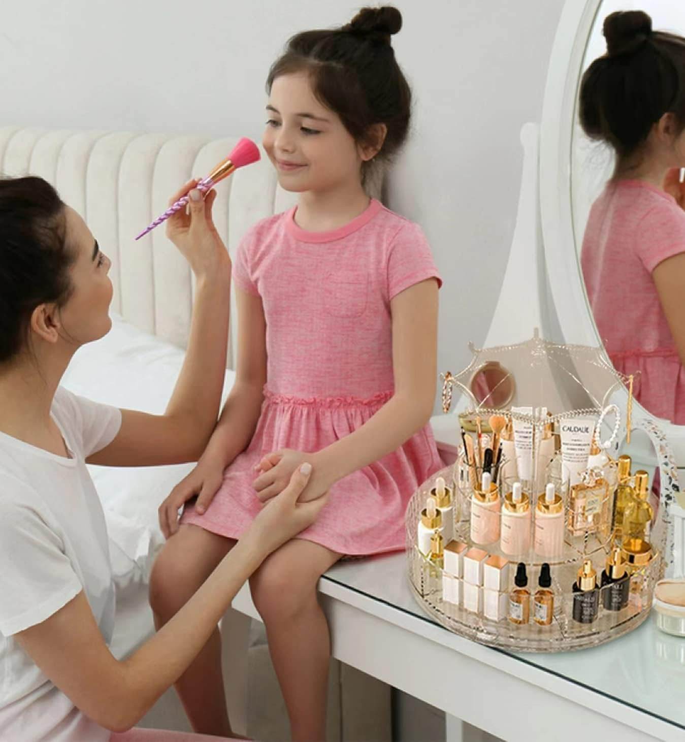 rotating make up organiser with umbrella hook rotating make up organiser with umbrella hook