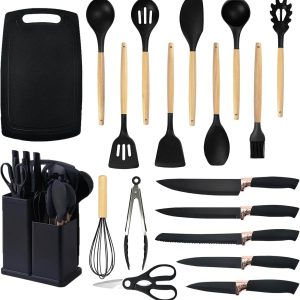 ultimate cooking knife and mini utensil set (19 pcs)