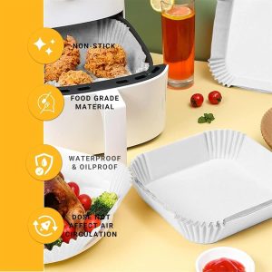 square disposable air fryer parchments (100 pcs)
