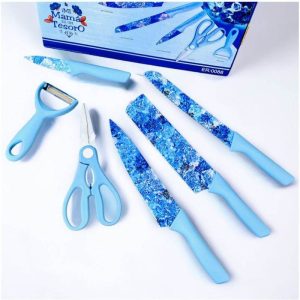 stainless steel corrugated knife set (6 pcs)