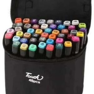 coloured dual marker and highlighter pen set (48 pcs)