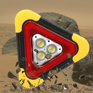 led solar triangle emergency traffic light