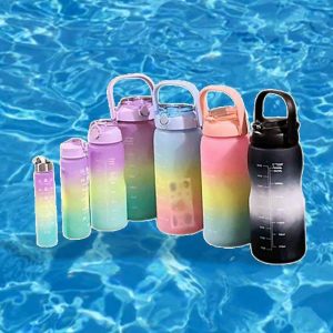Combo Motivational Water Bottles (4 pcs)(Colourful)