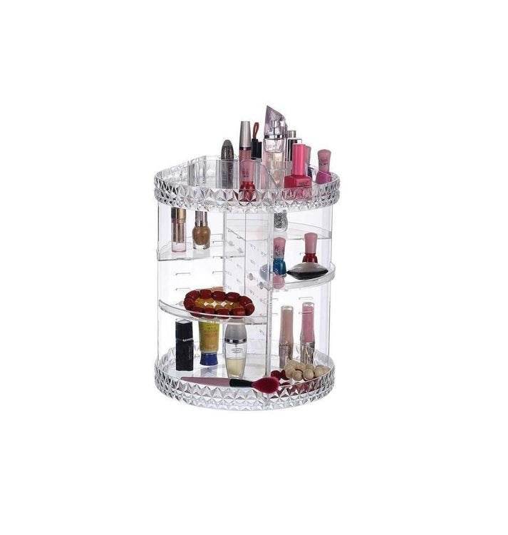 360 degree rotating cosmetics organiser