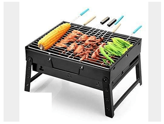 portable outdoor stainless steel foldable bbq grill pit
