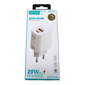 kouvolsen quick acting 20w fast travel charger